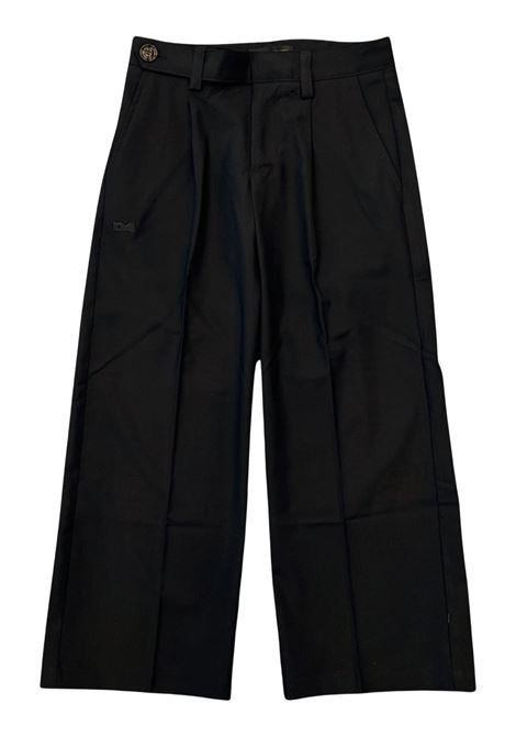 Pantalone bambino nero in viscosa DANIELE ALESSANDRINI | 1235P00292/SUNERO